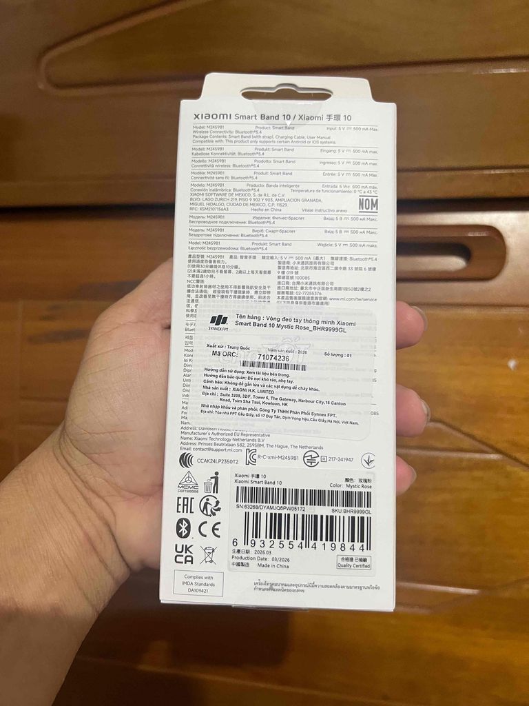Xiaomi Smart Band 10 Hồng. Mua bán Thiết bị đeo thông minh tại Quận Bình Tân Tp Hồ Chí Minh được đăng bởi Khang Nguyễn hình 1