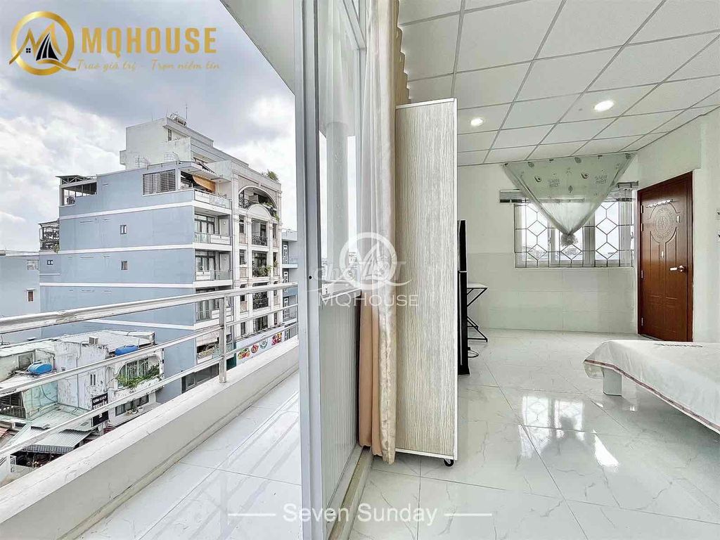 🏡Studio 30m2, Ban Công Rộng, Gần Q1,Thang Máy,Hầm Xe Full Nội Thất Mới