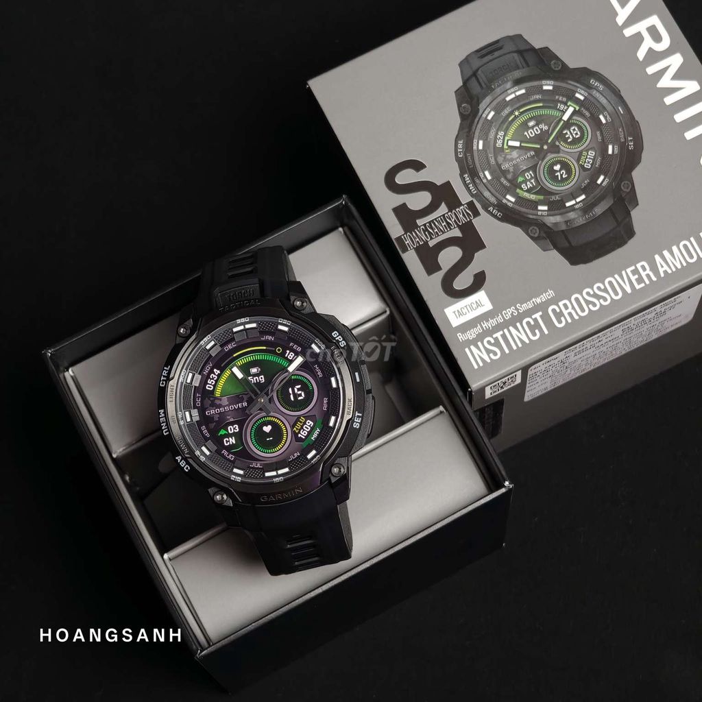 Garmin Instinct Crossover AMOLED Tactical Edtion. Mua bán Thiết bị đeo thông minh tại Quận 11 Tp Hồ Chí Minh được đăng bởi HOÀNG SANH SPORTS hình 1