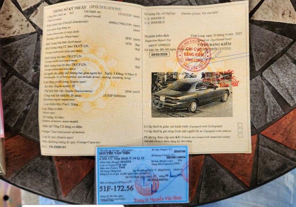 Mazda 929 std zin đẹp. Mua bán Ô tô tại Quận Cái Răng Cần Thơ được đăng bởi Hải Phạm hình 20