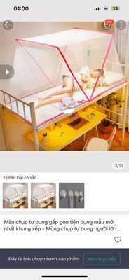 pass màn chụp tự bung hồng (giường 1m2) 190x100. Mua bán Nội thất, đồ gia dụng khác tại Quận Thanh Xuân Hà Nội được đăng bởi Quyên