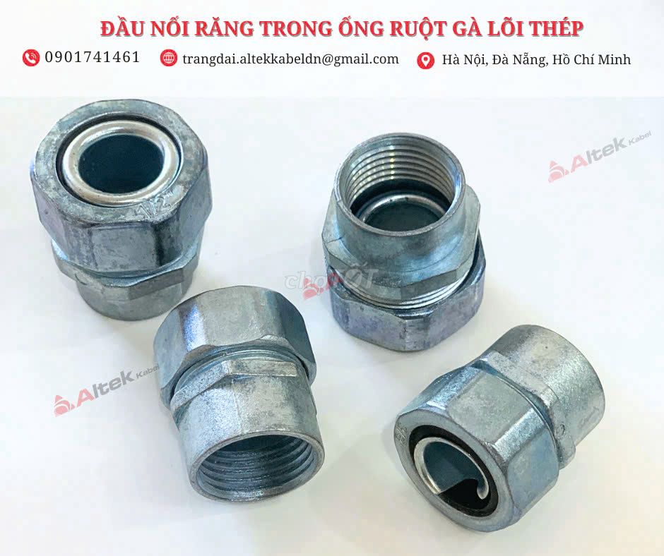 Phụ kiện đầu nối ống ruột gà lõi thép bọc nhựa