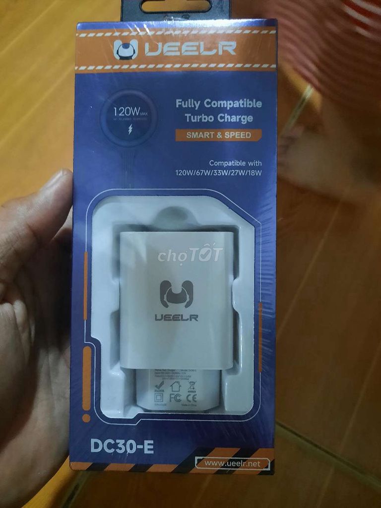 Cóc sạc nhanh 120W, Đầu UsB, DC 30E, mã 1