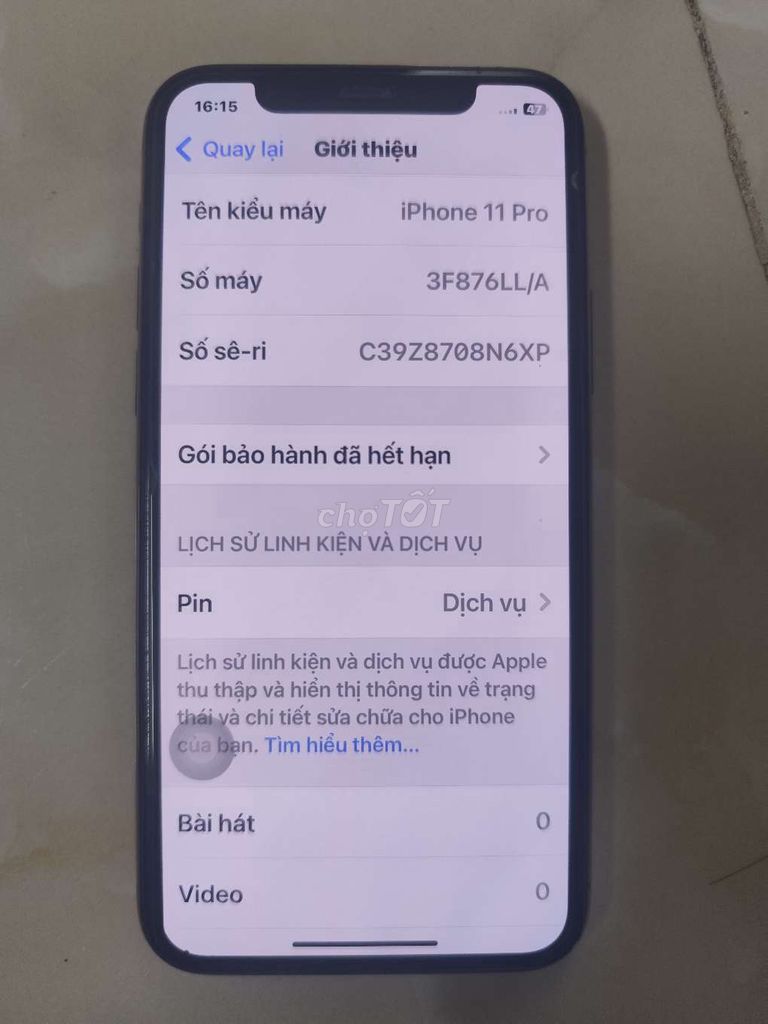 Apple iPhone 11 Pro 64GB Vàng 72%. Mua bán Điện thoại tại Quận Lê Chân Hải Phòng được đăng bởi Hải Nam hình 1