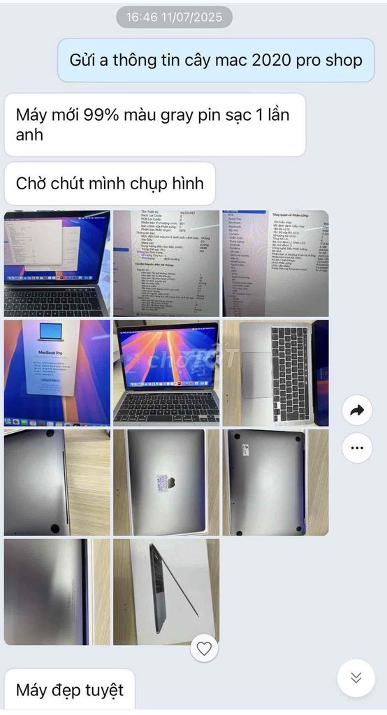 Apple MacBook Pro 2020  i5 13 inch 16GB/512GB. Mua bán Laptop tại Quận Liên Chiểu Đà Nẵng được đăng bởi Nhat Nhat hình 1