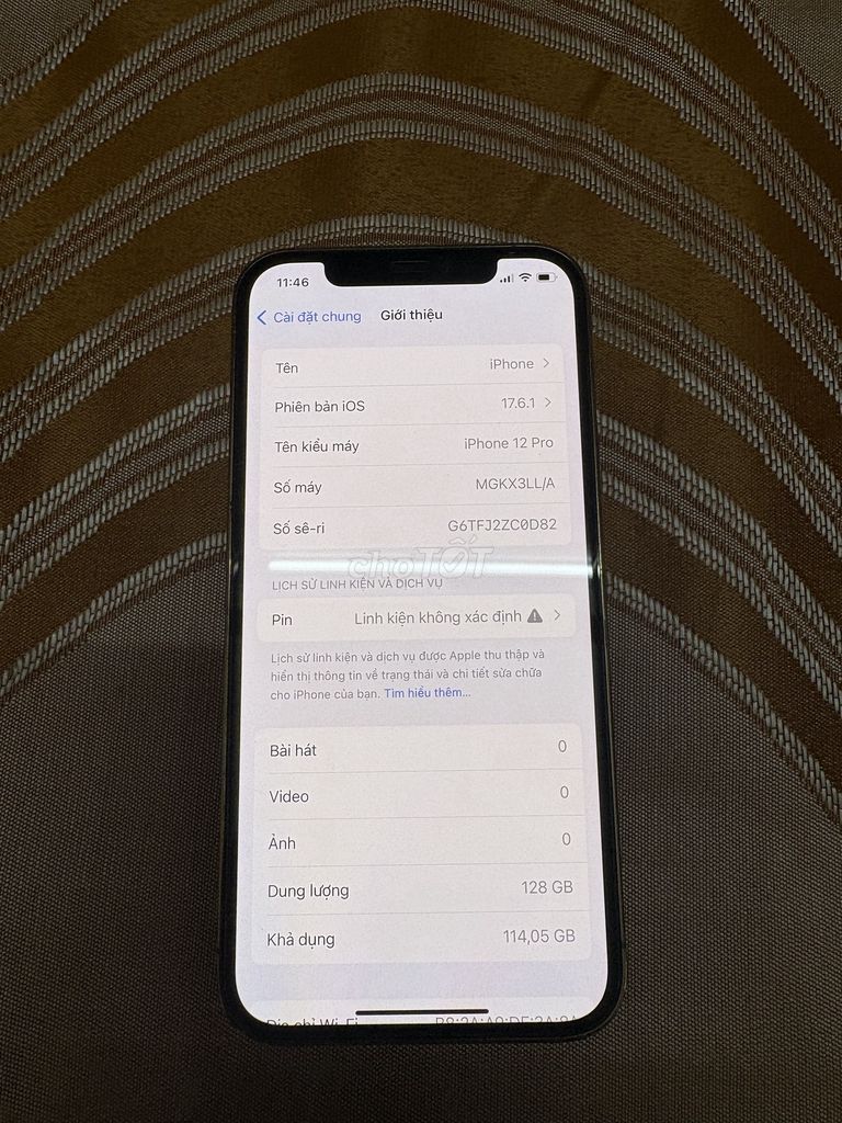 12 Pro 128GB gold ios 17.6 (ko zin tặng)/có gl. Mua bán Điện thoại tại Quận Tân Phú Tp Hồ Chí Minh được đăng bởi Johntran hình 1