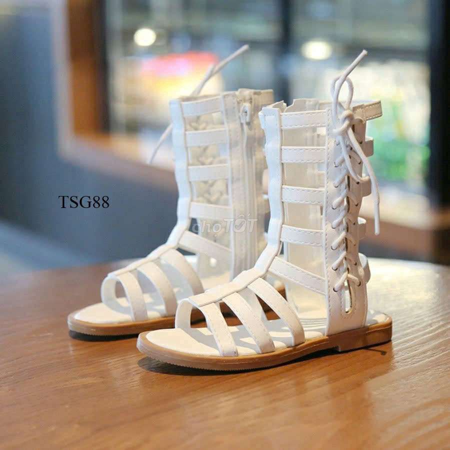 Sandal chiến binh cổ cao hai màu đen trắng TSG88