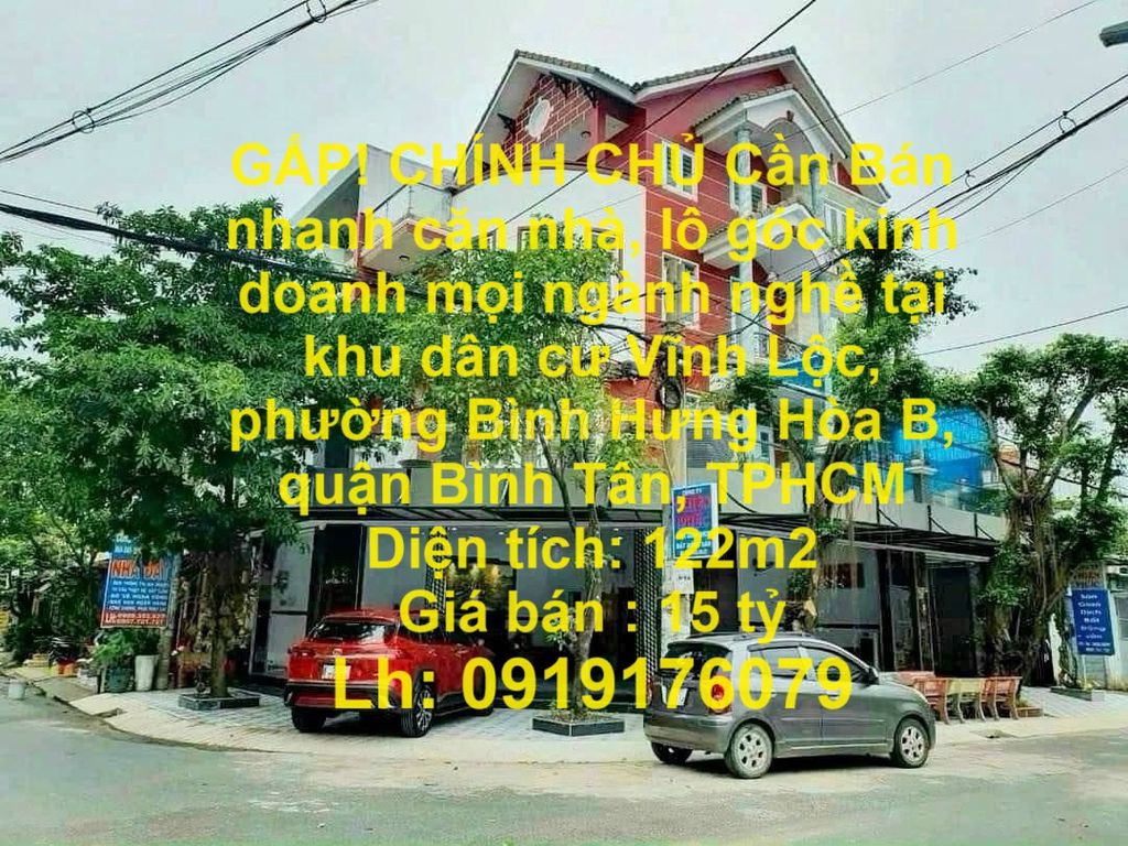 Bán nhanh căn nhà,lô góc kinh doanh mọi ngành nghề quận Bình Tân,TPHCM