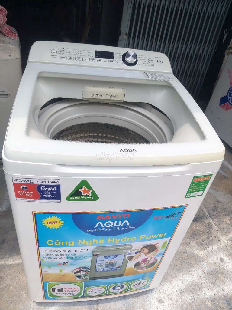 Máy giặt Aqua 12kg Trắng tiết kiệm điện nước. Mua bán Máy giặt tại Huyện Hóc Môn Tp Hồ Chí Minh được đăng bởi long hình 1
