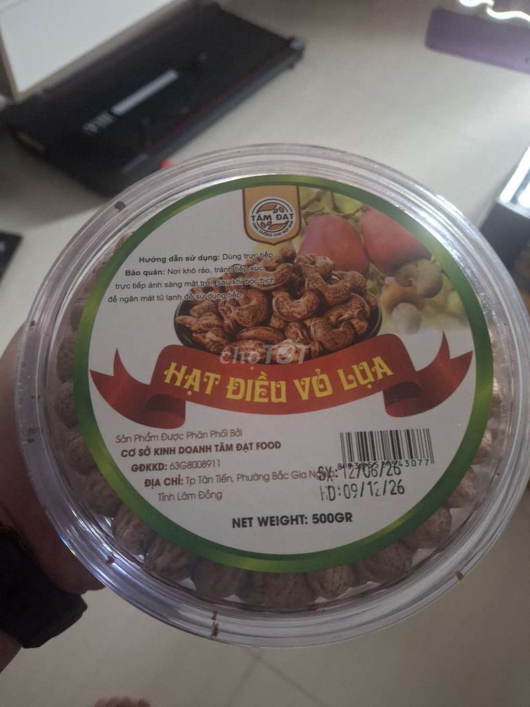 Hạt điều Tâm Đạt Food 500g Lâm Đồng. Mua bán Đồ ăn, thực phẩm và các loại khác tại Thành phố Thủ Đức Tp Hồ Chí Minh được đăng bởi Quang Hung hình 1