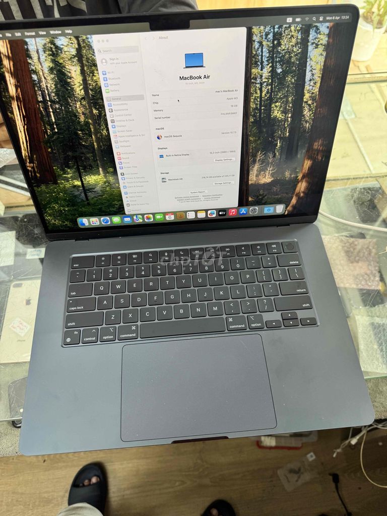 Apple MacBook Air M3 15 inch 16GB/256GB. Mua bán Laptop tại Quận Đống Đa Hà Nội được đăng bởi Lê Khuyến hình 1