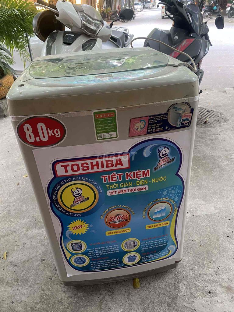 Máy giặt Toshiba 8kg cửa trên Trắng đã sử dụng. Mua bán Máy giặt tại Quận Hà Đông Hà Nội được đăng bởi Thanh Lý Thành Phát hình 1
