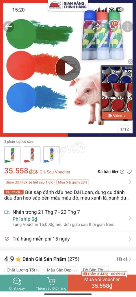 Bút đánh dấu gia súc Coloroos Sáp Xanh. Mua bán Đồ chuyên dụng, Giống nuôi trồng tại Thành phố Dĩ An Bình Dương được đăng bởi Thanh Ngân hình 1