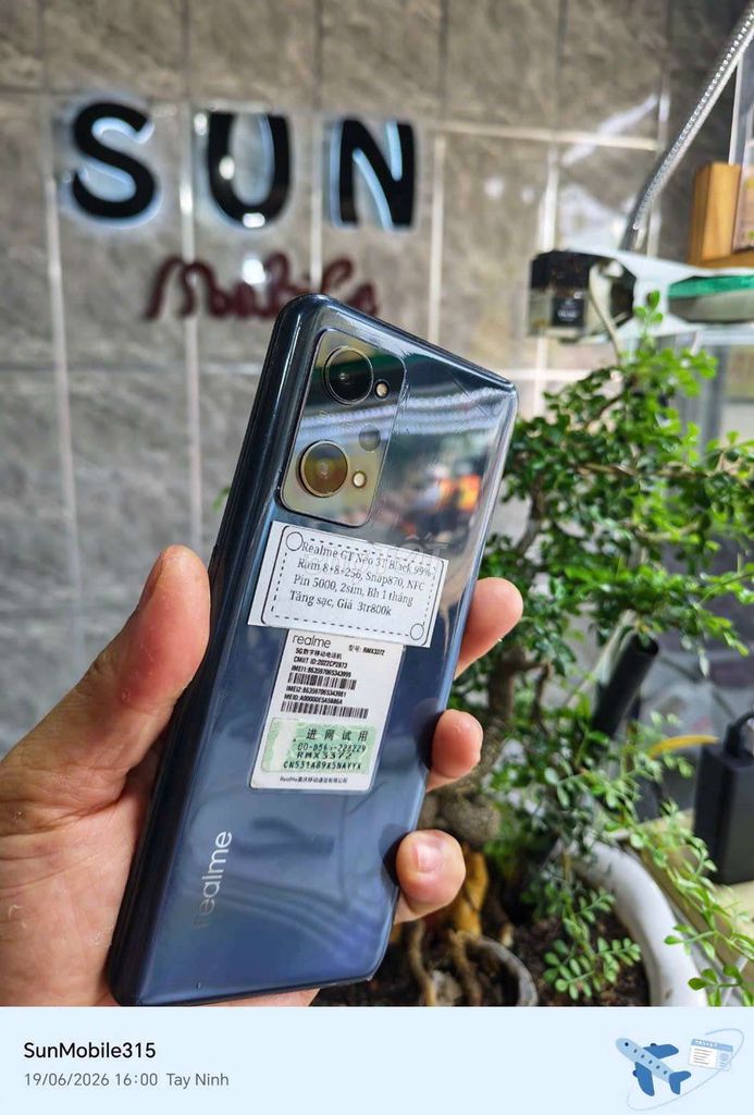 Realme GT Neo 3T R8+256 Snap870 Pin5000 2sim NFc . Mua bán Điện thoại tại Huyện Trảng Bàng Tây Ninh được đăng bởi Sun Mobile Shop Điện Thoại Trảng Bàng Tây Ninh 01 hình 1