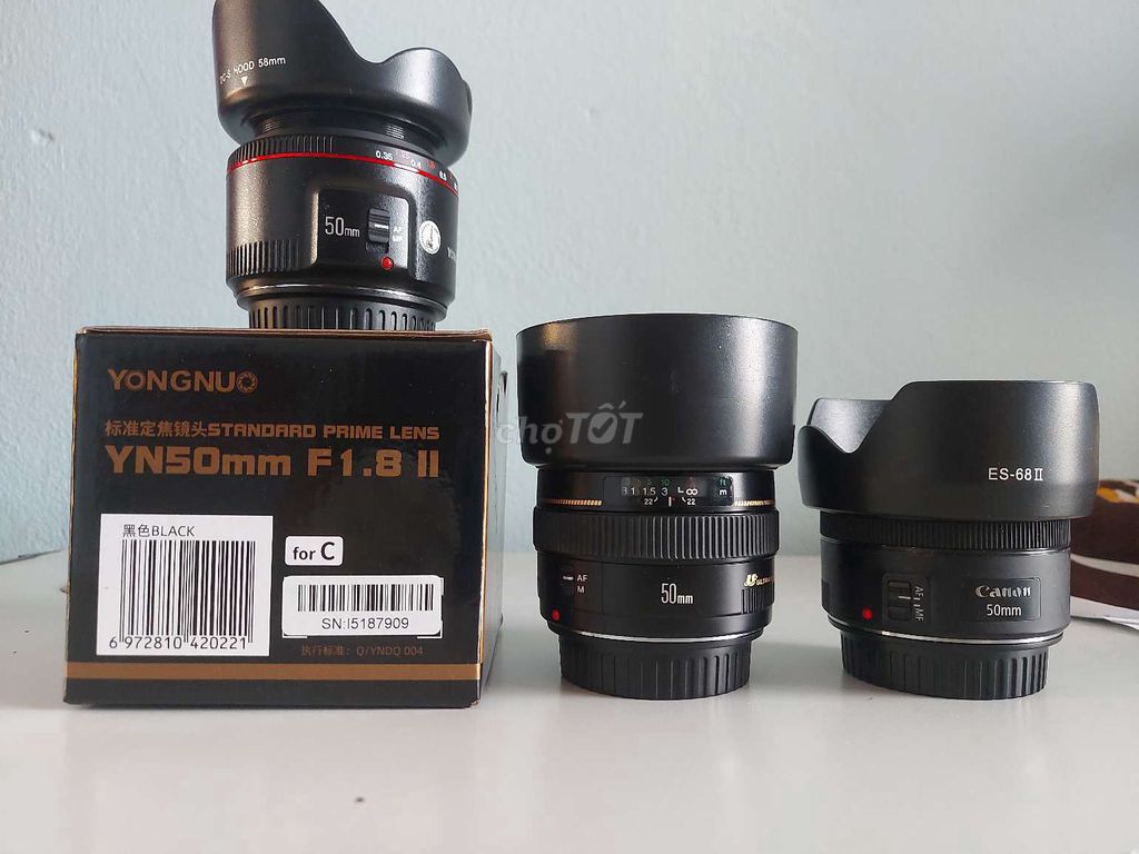 3 lens 50mm cho Canon. Mua bán Máy ảnh, Máy quay tại Quận Lê Chân Hải Phòng được đăng bởi MAYANHVUI hình 1