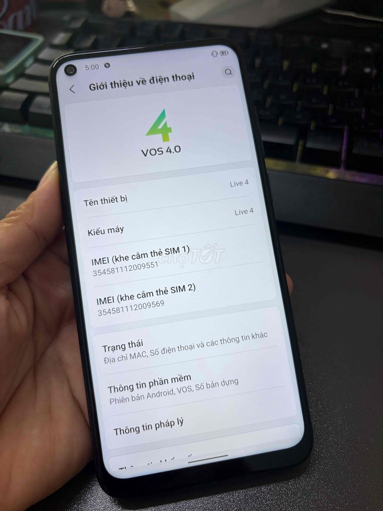 Vsmart Live 4 ram4/64gb máy zin full chức năng. Mua bán Điện thoại tại Huyện Hóc Môn Tp Hồ Chí Minh được đăng bởi Linh hình 1