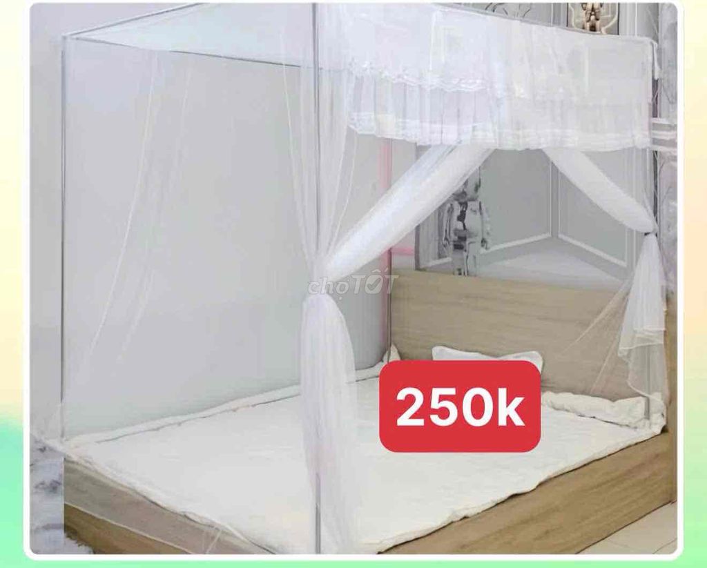 Mùng khung Tuyn Trắng 1m6-1m8 x 2m Mới. Mua bán Giường, chăn ga gối nệm tại Quận Sơn Trà Đà Nẵng được đăng bởi Nguyễn Quỳnh an hình 1
