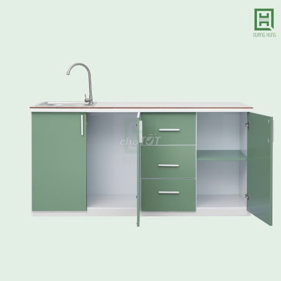 Tủ bếp Nhựa Đài Loan Xanh lá 1m6x80cm. Mua bán Tủ, kệ gia đình tại Thành phố Thủ Đức Tp Hồ Chí Minh được đăng bởi Nội Thất Quang Hùng hình 1