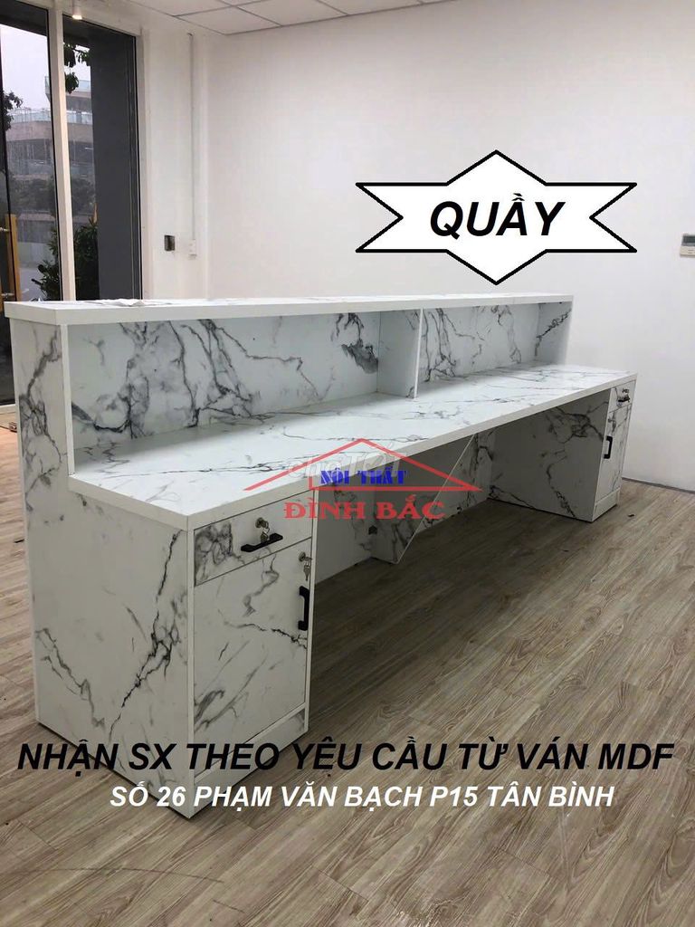 BÀN QUẦY LỄ TÂN VĂN PHÒNG - NHẬN SX THEO MẪU -