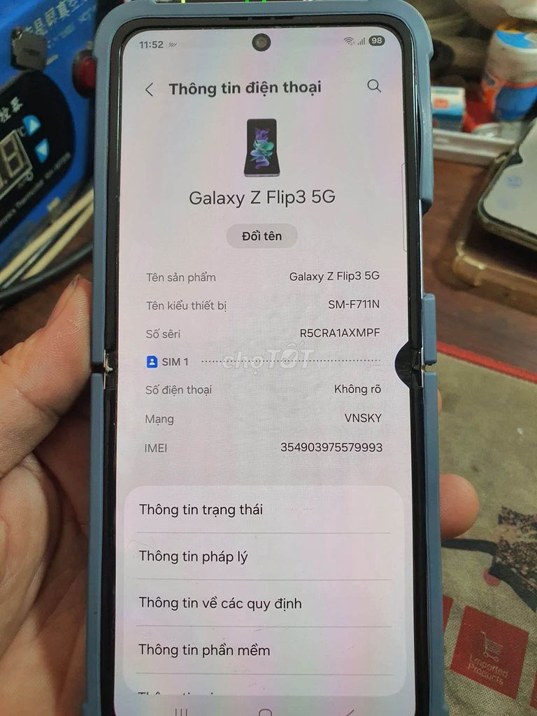 Samsung Galaxy Z Flip3 5G 256GB Tím. Mua bán Điện thoại tại Quận Bình Tân Tp Hồ Chí Minh được đăng bởi Hội Đồ Điện Tử hình 1
