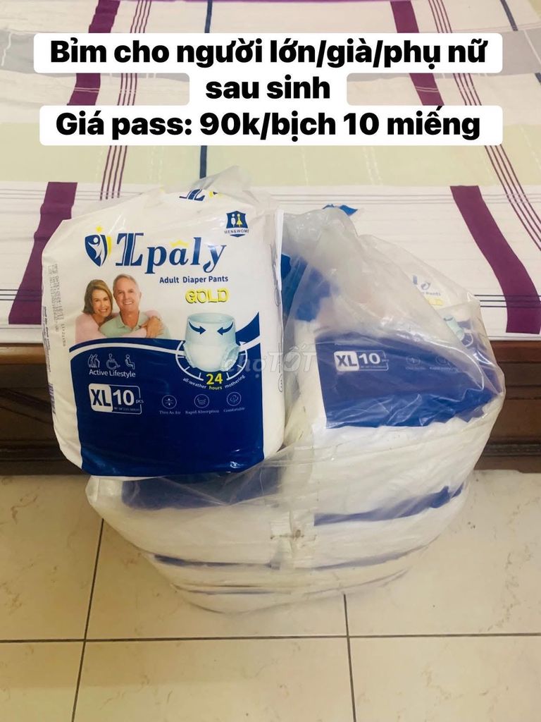 Bỉm người lớn Tpaly XL bông, hạt siêu thấm chống tràn. Mua bán Mẹ và bé tại Quận 5 Tp Hồ Chí Minh được đăng bởi Hội Đồ Điện Tử hình 1