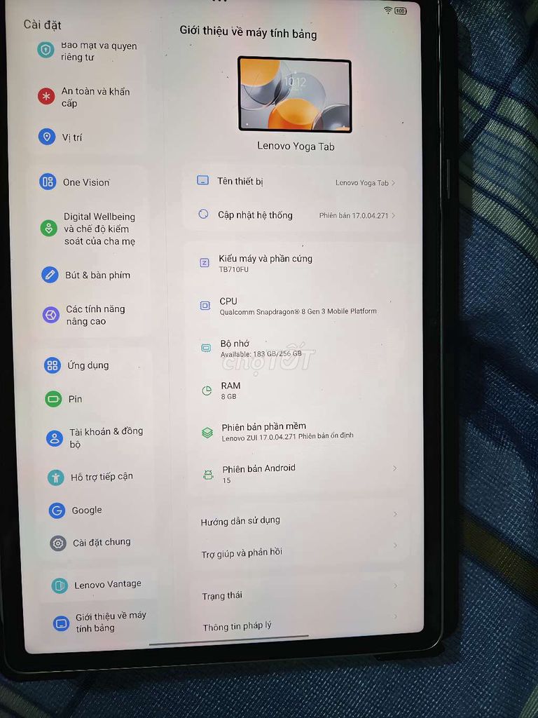 Lenovo Yoga Tab TB710 12GB/256GB. Mua bán Máy tính bảng tại Thành Phố Đồng Hới Quảng Bình được đăng bởi mrvu hình 1
