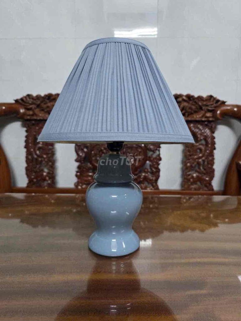Đèn bàn NTR Tokyo Gốm sứ Vải Xanh ngọc. Mua bán Đèn tại Thị xã Tân Châu An Giang được đăng bởi kim phụng chuyên hàng nhật  hình 1