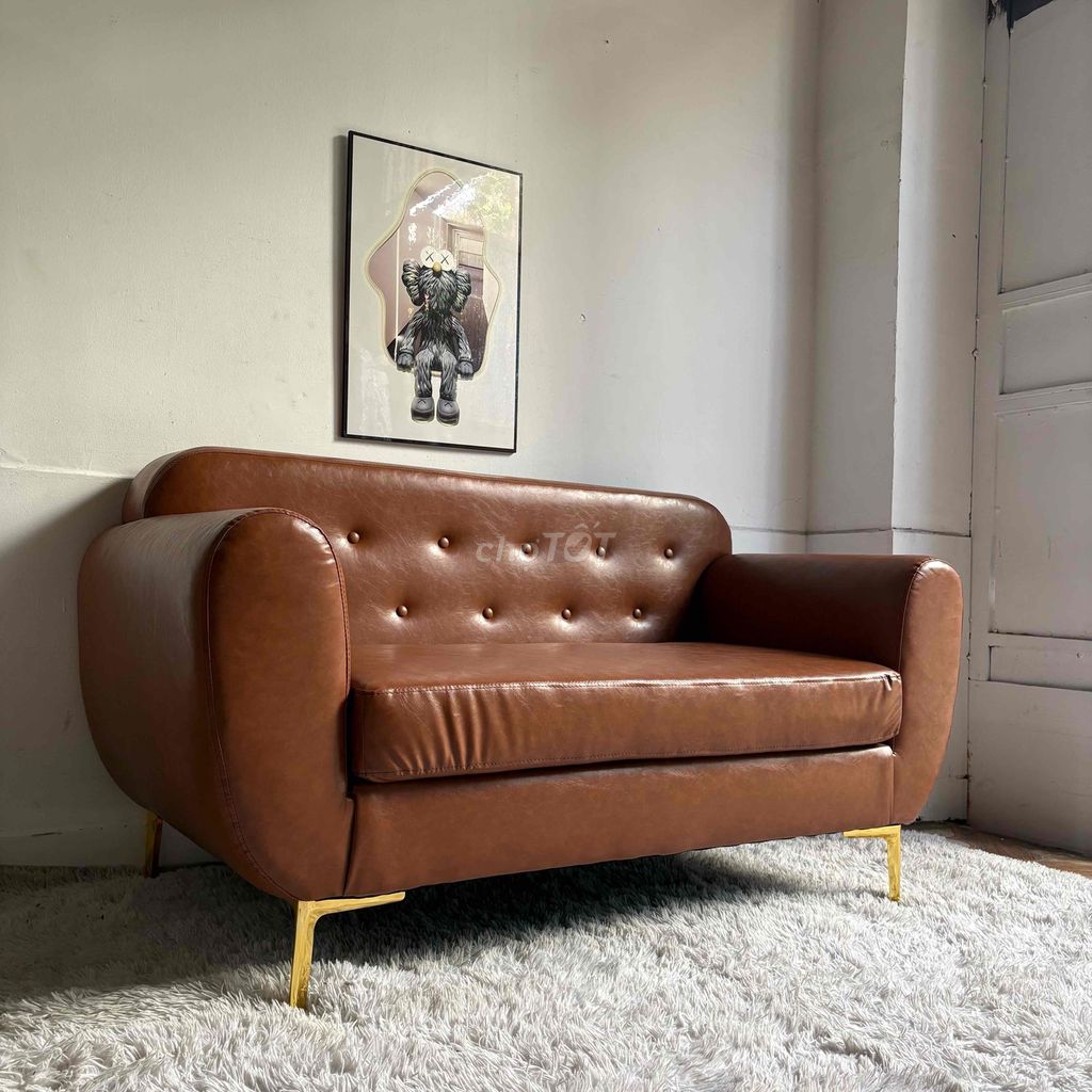 Ghế sofa da Simili Nâu Hiện đại Dài 1m4. Mua bán Bàn ghế tại Quận 1 Tp Hồ Chí Minh được đăng bởi Ghế Sofa Giá Rẻ hình 1