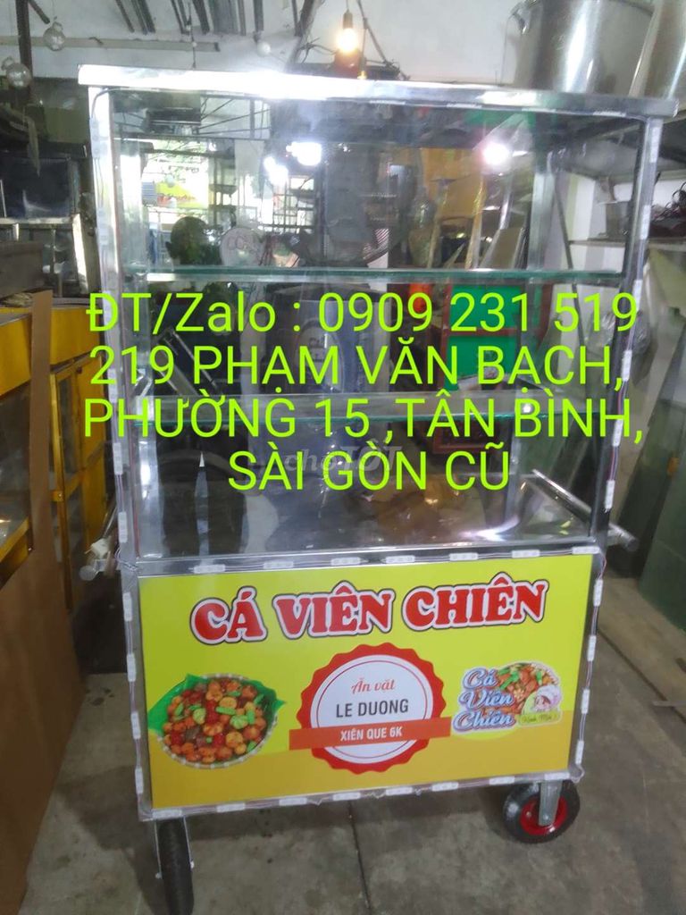 Xe đẩy bán hàng Inox Kính. Mua bán Đồ chuyên dụng, Giống nuôi trồng tại Quận Tân Bình Tp Hồ Chí Minh được đăng bởi Tân Thuận Phát hình 1