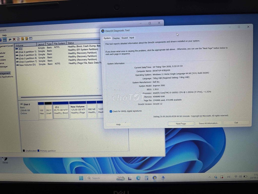 Dell Inspiron 3593 i3 1005g1/ 4GB/256GB Đen. Mua bán Laptop tại Quận Gò Vấp Tp Hồ Chí Minh được đăng bởi HQ1986 Thanh Lý Cầm Đồ hình 1