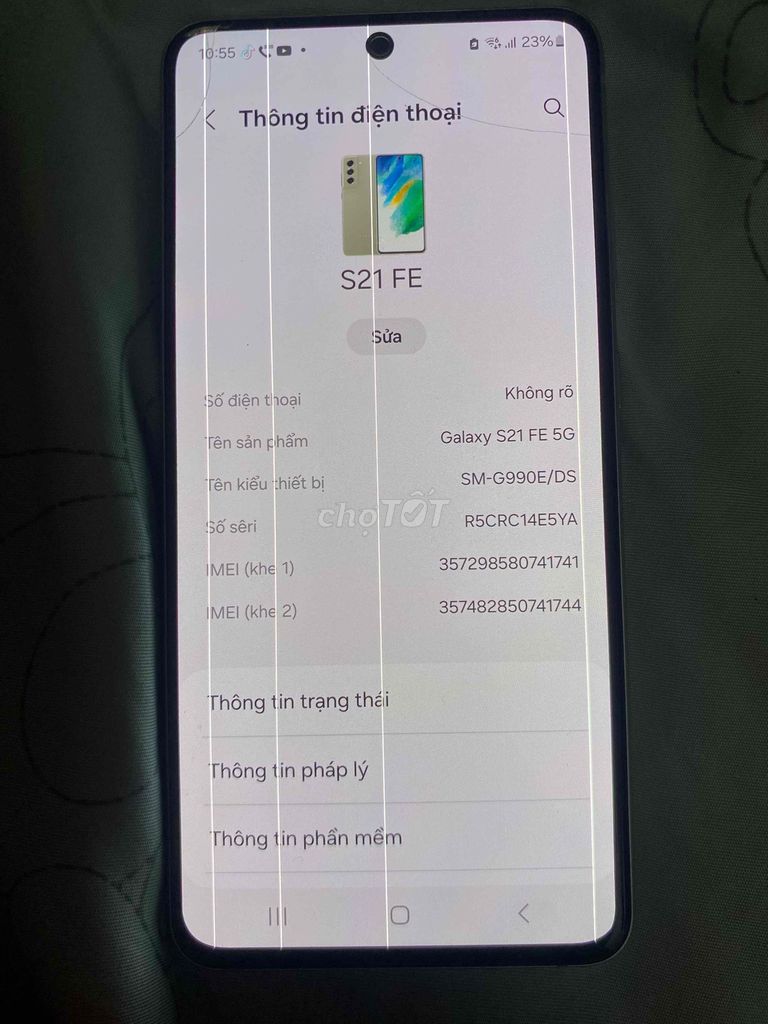 cần bán ss s21fe  máy đẹp mượt , màn 4 sọc. Mua bán Điện thoại tại Quận Bình Thạnh Tp Hồ Chí Minh được đăng bởi Bar Tỷ hình 1