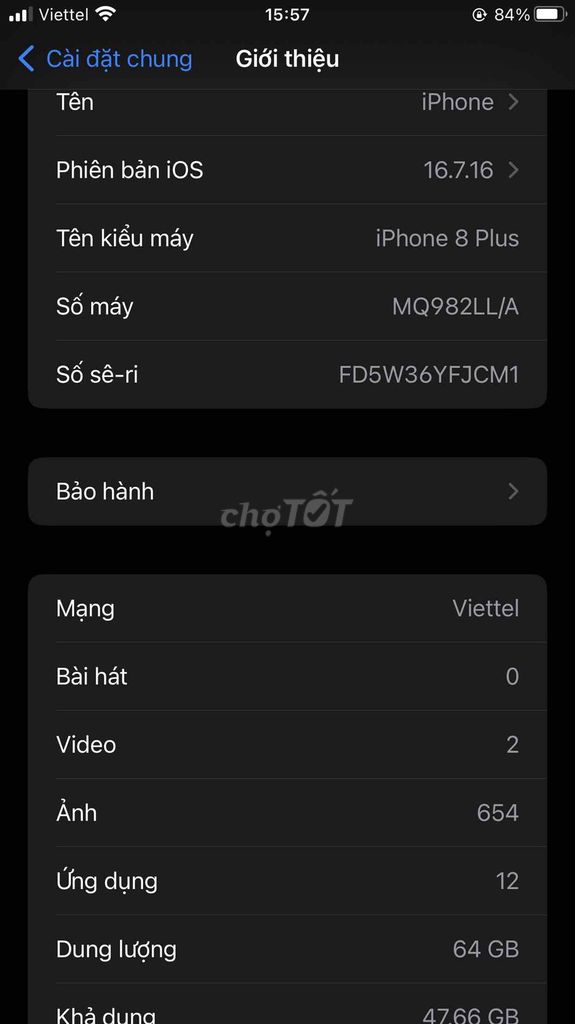 Apple iPhone 8 Plus 64GB Trắng. Mua bán Điện thoại tại Thành phố Thủ Dầu Một Bình Dương được đăng bởi Gia Phúc hình 1