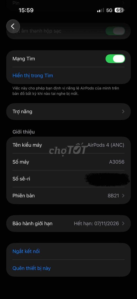 Tai nghe Apple AirPods 4 (ANC) Trắng. Mua bán Tivi, Âm thanh tại Quận Long Biên Hà Nội được đăng bởi Thắng hình 1