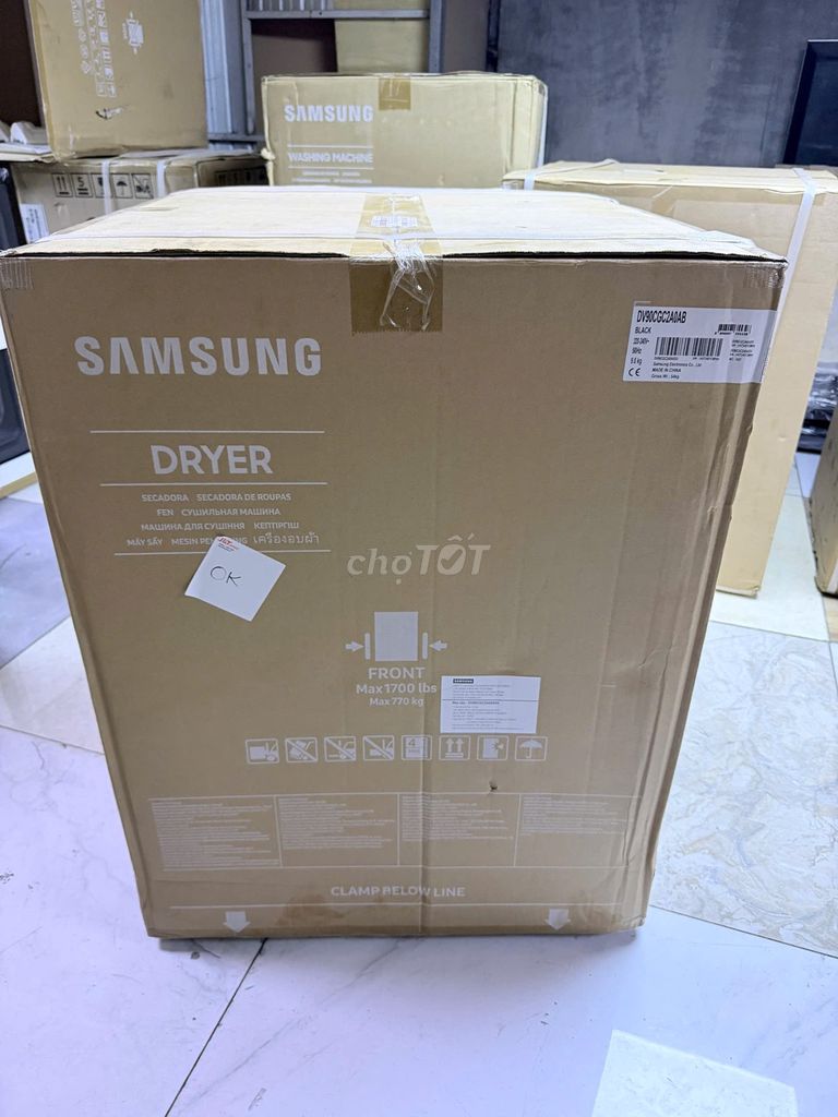 Máy sấy bơm nhiệt Samsung 9 kg DV90CGC2A0ABSV. Mua bán Máy giặt tại Thành phố Thủ Đức Tp Hồ Chí Minh được đăng bởi khodienmaygiare hình 1