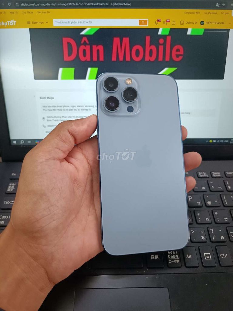 IPHONE 13 PRO MAX 128GB FULL CN ICLOUD SẠCH MỚI99. Mua bán Điện thoại tại Quận Bình Thạnh Tp Hồ Chí Minh được đăng bởi Dân Mobile hình 1