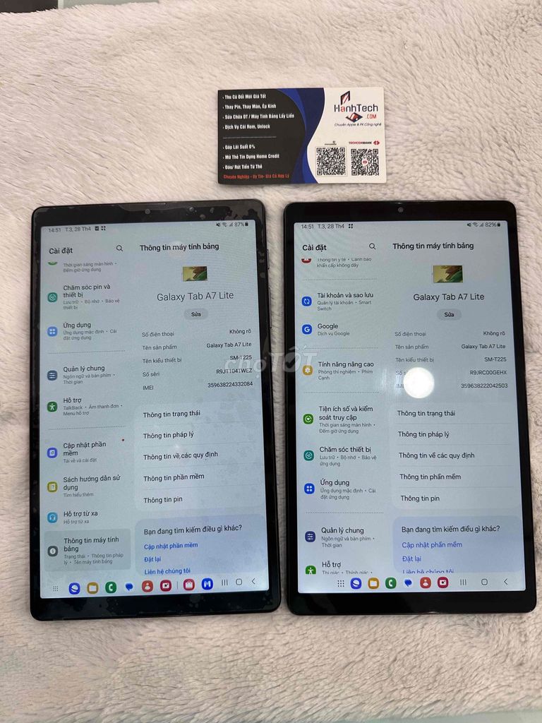 Samsung Galaxy Tab A7 Lite 3/32GB Like New 99%. Mua bán Máy tính bảng tại Quận 3 Tp Hồ Chí Minh được đăng bởi Hạnh Tech hình 1