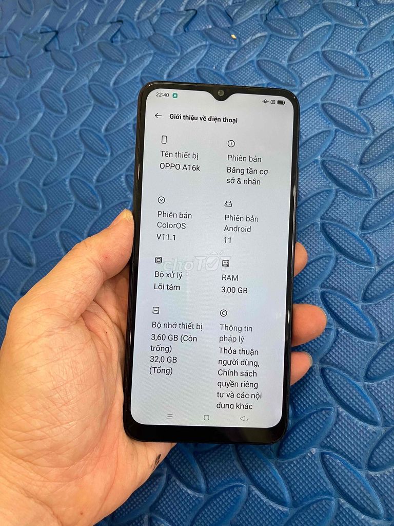 Bán Oppo A16k zin xấu. Mua bán Điện thoại tại Quận Hà Đông Hà Nội được đăng bởi Mạnh Mobile hình 1