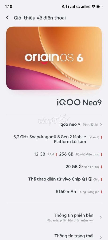 iQOO Neo 9 Snapdragon 8 Gen 2 12GB/256GB. Mua bán Điện thoại tại Huyện Hòa Bình Bạc Liêu được đăng bởi 94 Lợi hình 1