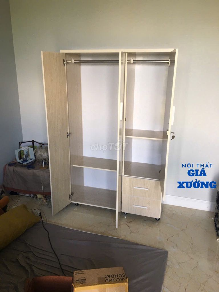 Tủ quần áo nhựa 1m7x1m05 Mới - KEM SỒI. Mua bán Tủ, kệ gia đình tại Quận 3 Tp Hồ Chí Minh được đăng bởi Nội Thất Giá Xưởng  hình 1