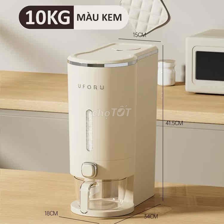 Thùng đựng gạo UFO 10kg Kem. Mua bán Dụng cụ nhà bếp tại Quận 6 Tp Hồ Chí Minh được đăng bởi Trúc Anh Huỳnh hình 1