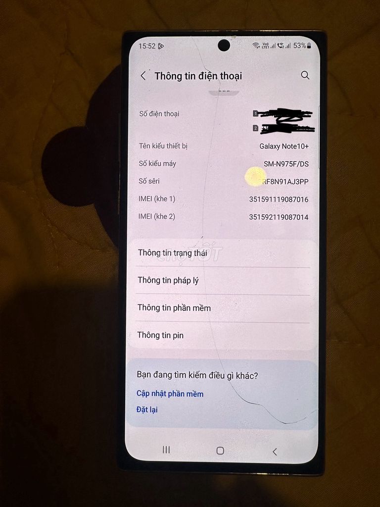 Samsung Galaxy Note 10+ Bạc. Mua bán Điện thoại tại Huyện Củ Chi Tp Hồ Chí Minh được đăng bởi Dang khanh hình 1