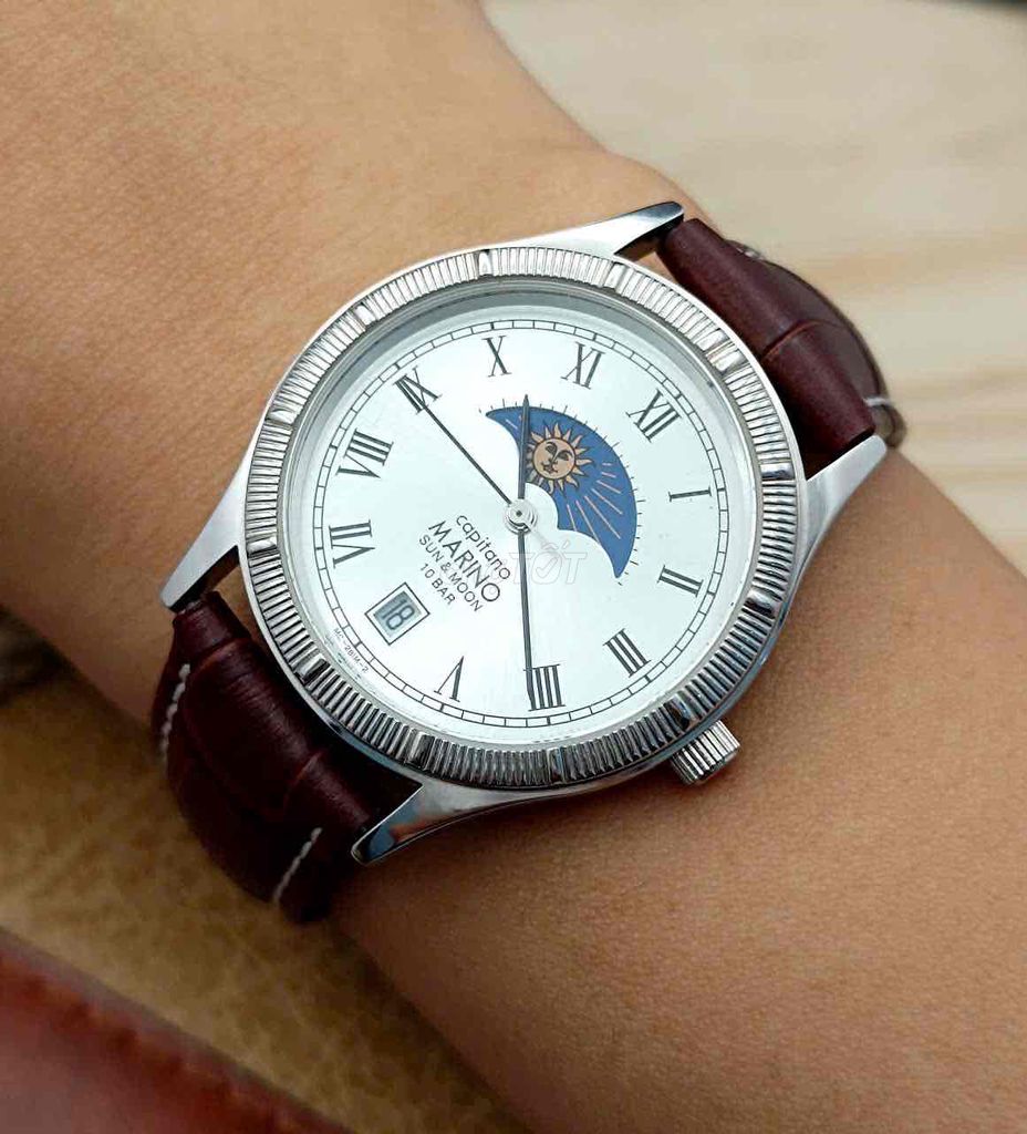 Đồng Hồ Marino Capitano Sunmoon Chính Hãng. Mua bán Đồng hồ tại Quận 3 Tp Hồ Chí Minh được đăng bởi Đồng Hồ Nội Địa Nhật hình 2