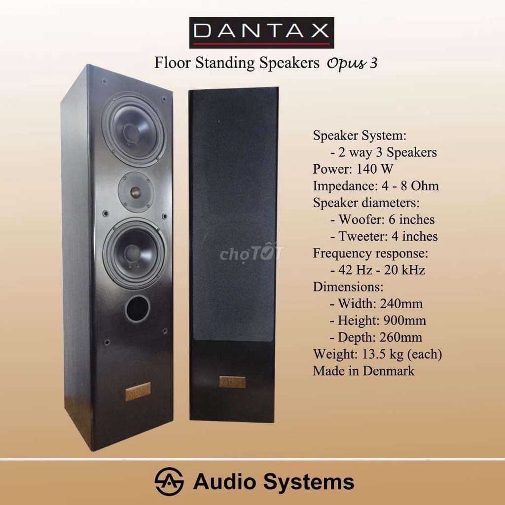 Loa nghe nhạc Dantax Opus3 Đan Mạch