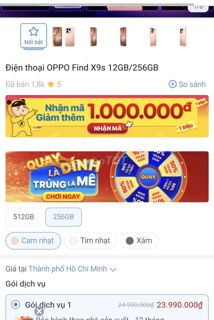 Oppo Find X9s 12GB/256GB Xám. Mua bán Điện thoại tại Huyện Tri Tôn An Giang được đăng bởi Tô Văn Chông hình 1