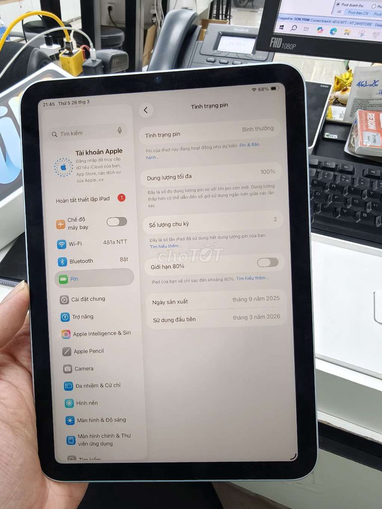 Apple iPad Mini 7 Xanh Dương Như mới. Mua bán Máy tính bảng tại Quận 7 Tp Hồ Chí Minh được đăng bởi Sơn Nguyễn hình 1