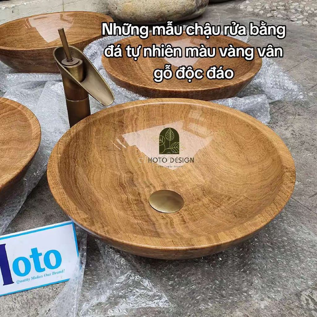 Lavabo đá tự nhiên màu vàng vân gỗ. Mua bán Nội thất, đồ gia dụng khác tại Thành phố Thủ Đức Tp Hồ Chí Minh được đăng bởi Nội Thất Tân Cổ Điển hình 1