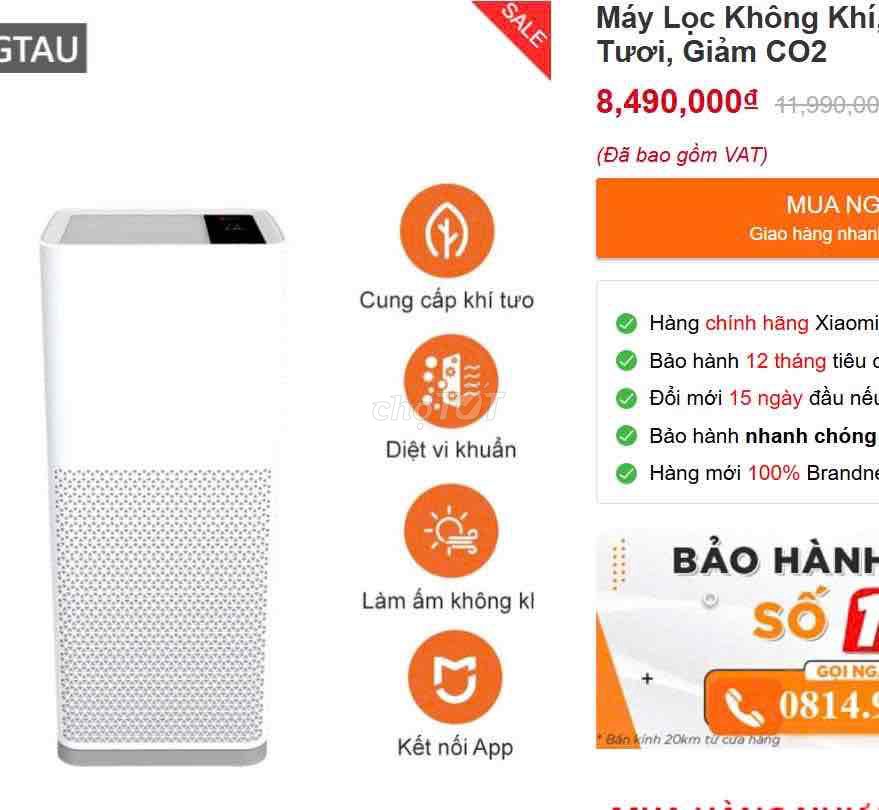Máy lọc khí cấp khí Xiaomi Lomediqi 150. Mua bán Nội thất, đồ gia dụng khác tại Quận Thanh Xuân Hà Nội được đăng bởi Vu Thanh Tung hình 1