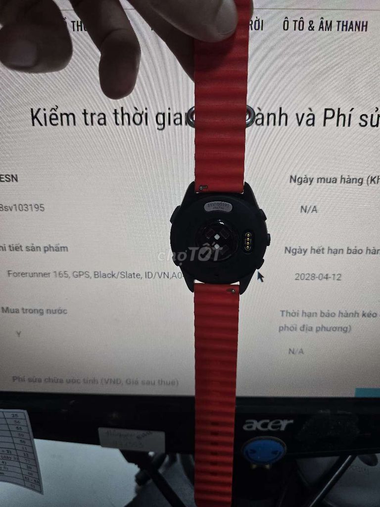 Garmin Forerunner 165 Đen, Đỏ. Mua bán Thiết bị đeo thông minh tại Quận 10 Tp Hồ Chí Minh được đăng bởi Quyền hình 1