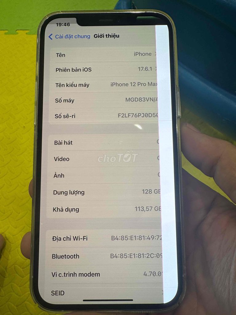 Apple iPhone 12 Pro Max 128GB Bạc. Mua bán Điện thoại tại Quận Sơn Trà Đà Nẵng được đăng bởi Huỳnh Kim Sơn hình 1