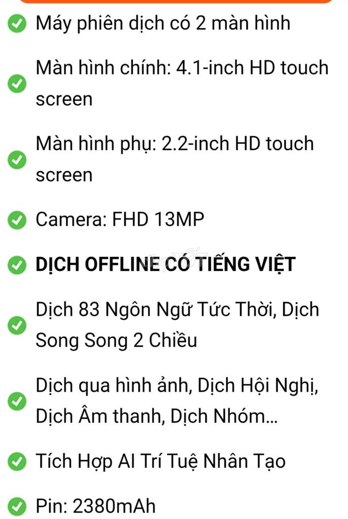Máy Phiên dịch Ngôn ngữ 2 chiều iflytek. Mua bán Đồ chuyên dụng, Giống nuôi trồng tại Quận Tân Bình Tp Hồ Chí Minh được đăng bởi Thi hình 4
